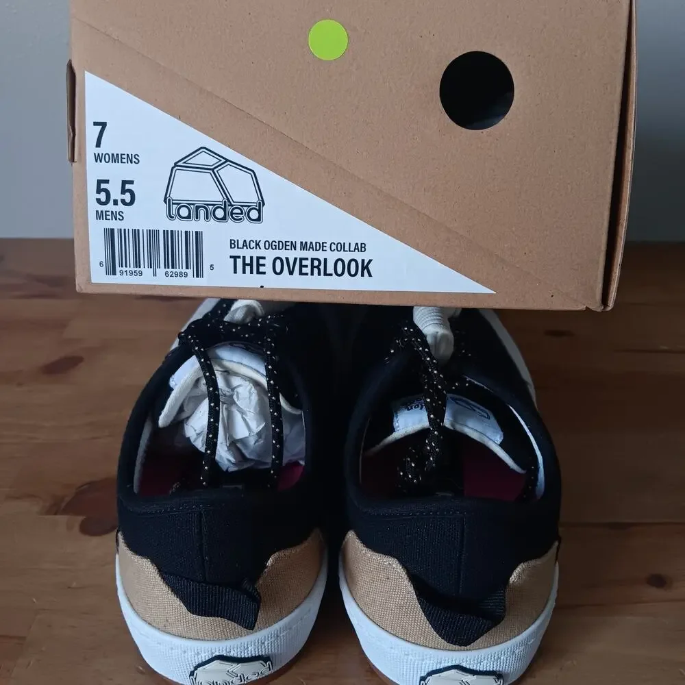 LANDED |THE OVERLOOK| UNISEX 7 Womens 5.5 Mens Black Walking Comfort Shoes - Picture 10 of 10